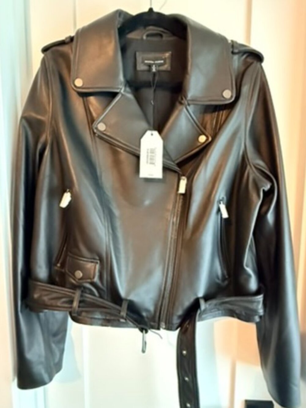 Universal Standard Leeron Leather Moto Jacket - NWT - Black - S 14/16